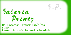 valeria printz business card